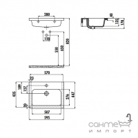 Раковина мебельная Creavit Ipek 60 IP060 Белый