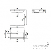 Раковина мебельная Creavit Ipek 80 IP080 Белый