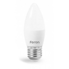 Лампочка світлодіодна матова Feron 25680 LB-737 C37 230V 6W 520Lm E27 4000K