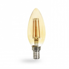 Лампочка светодиодная прозрачная Feron 01521 LB-58 C37 230V 4W 400Lm E14 2200K