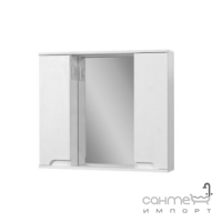 Подвесной зеркальный шкафчик ПИК Simple White 80 c LED-подсветкой ДЗ 04 80 белый