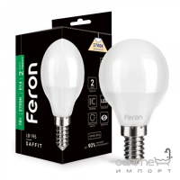 Лампочка світлодіодна матова Feron 25813 LB-195 P45 230V 7W 720Lm E14 4000K