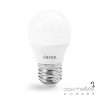 Лампочка світлодіодна матова Feron 25811 LB-195 G45 230V 7W 720Lm E27 4000K