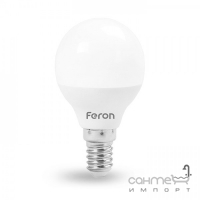 Лампочка світлодіодна матова Feron 25672 LB-745 G45 230V 6W 520Lm E14 4000K