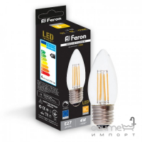 Світлодіодна лампочка димована Feron 25752 LB-68 C37 230V 4W 400Lm E27 2700K