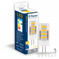 Лампа світлодіодна капсульна Feron 25774 LB-423 230V 4W G4 2700K 320m