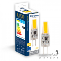 Лампа світлодіодна капсульна Feron 25776 LB-424 AC/DC12V 3W G4 2700K 240lm
