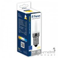 Лампочка світлодіодна матова Feron 32433 LB-10 T26 230V 2W 160Lm E14 2700K