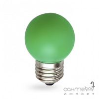 Лампочка светодиодная матовая Feron 25117 LB-37 G45 230V 1W E27 6400K зеленый