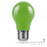 Лампочка светодиодная матовая Feron 25922 LB-375 A50 230V 3W E27 6400K зеленый