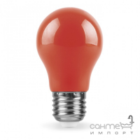 Лампочка светодиодная матовая Feron 25924 LB-375 A50 230V 3W E27 6400K красный