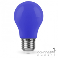 Лампочка світлодіодна матова Feron 25923 LB-375 A50 230V 3W E27 6400K синій