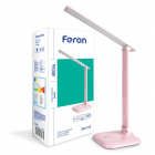 Настольный светильник Feron DE1725 24231 розовый LED 6400K