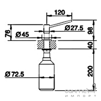Дозатор жидкого моющего средства Blanco Torre 512593 хром