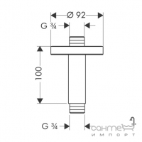 Стельовий кронштейн Hansgrohe S10 27393140