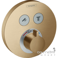 Змішувач-термостат прихованого монтажу на 2 споживачі Hansgrohe Shower Select S 15743140