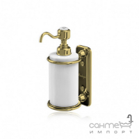Дозатор для жидкого мыла Burlington A19 GOL золото, белая керамика