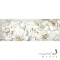 Настінна плитка Інтеркерама Blanco декор сірий Д 181 071-1 (квіти)