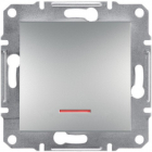 Кнопка одинарна без рамки з підсвічуванням Schneider Electric Asfora алюміній/сталь/бронза/антрацит