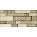 Настінна плитка Інтеркерама Textiles декор коричневий Д 182 031