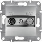Розетка TV/SAT без рамки проходная Schneider Electric Asfora алюминий/сталь/бронза/антрацит (8 дБ)