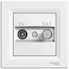 Розетка TV/SAT индивидуальная Schneider Electric Asfora белый/кремовый, (1 дБ)