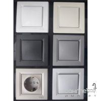 Кнопка одинарна без рамки Schneider Electric Asfora алюміній/сталь/бронза/антрацит