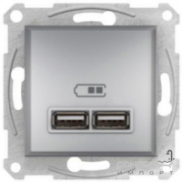 USB розетка без рамки Schneider Electric Asfora алюміній/сталь/бронза/антрацит