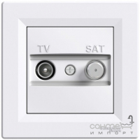 Розетка TV/SAT концевая Schneider Electric Asfora белый/кремовый, (1 дБ)