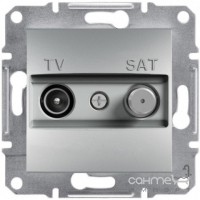 Розетка TV/SAT без рамки прохідна Schneider Electric Asfora алюміній/сталь/бронза/антрацит (4 дБ)