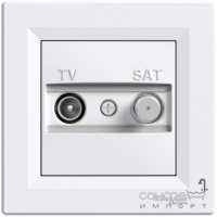 Розетка TV/SAT проходная Schneider Electric Asfora белый/кремовый, (8 дБ)