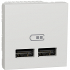 USB розетка двойная Schneider Electric Unica New NU341818 белый