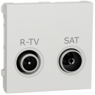 ТВ розетка R-TV/SAT Schneider Electric Unica New NU345418 белый