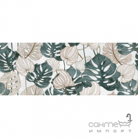 Плитка настенная Интеркерама Delta декор серый Д224071 (листья)