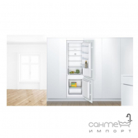Вбудований двокамерний холодильник з нижньою морозильною камерою Bosch KIV87NSF0