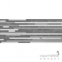 Настінна плитка Інтеркерама Palmira декор сірий світлий Д 195 071