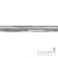 Настінна плитка Інтеркерама Palmira бордюр вертикальний сірий БВ 195 071