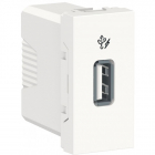 USB розетка Schneider Electric Unica New белый/алюминий/антрацит