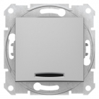 Кнопка з підсвічуванням без рамки Schneider Electric Sedna алюміній/графіт/титан, 2300 W