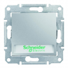 Кнопка з підсвічуванням та написом без рамки Schneider Electric Sedna алюміній/графіт/титан, 2300 W