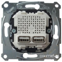 USB розетка подвійна Schneider Electric Merten MTN4366-0100