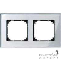 Рамка двойная горизонтальная стеклянная Schneider Electric Merten M-Elegance мокко/серый диамант