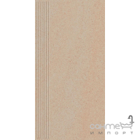 Плитка напольная ступень с прорезями Paradyz Arkesia Beige Stopnica Prosta Mat. 29,8х59,8