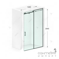 Душевая дверь в нишу Weston Shower Doors W021 черный профиль матовое стекло