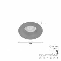 Точковий світильник MJ-Light PRD RING R WH + PRD 3557-2 CH білий-хром