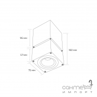 Точковий світильник MJ-Light SLC7530-12W BK 3000K LED чорний