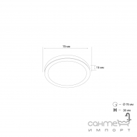 Точковий світильник MJ-Light LTD0260 5W-Y 3000K білий