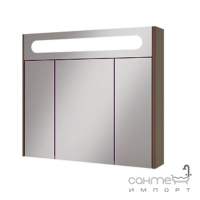 Зеркальный шкафчик с LED-подсветкой Mirater Alant 80 оливковый
