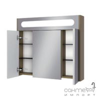 Зеркальный шкафчик с LED-подсветкой Mirater Alant 80 оливковый