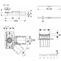 Решетка L30-130см и дренажный канал, высота стяжки от 90 мм Geberit CleanLine 154.150.00.1+154.451.00.1 Матовый Металл